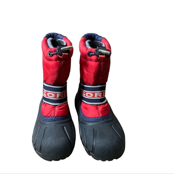 Sorel Kids' Red and Navy Snow Boots size 12 - Picture 4 of 10